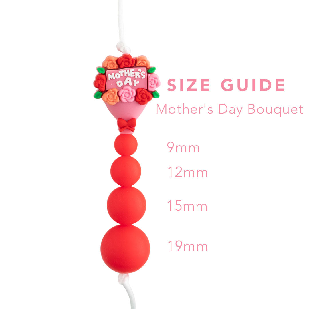 Mother's Day Bouquet Silicone Focal Beads for crafting from Cara & Co Crafting Supply