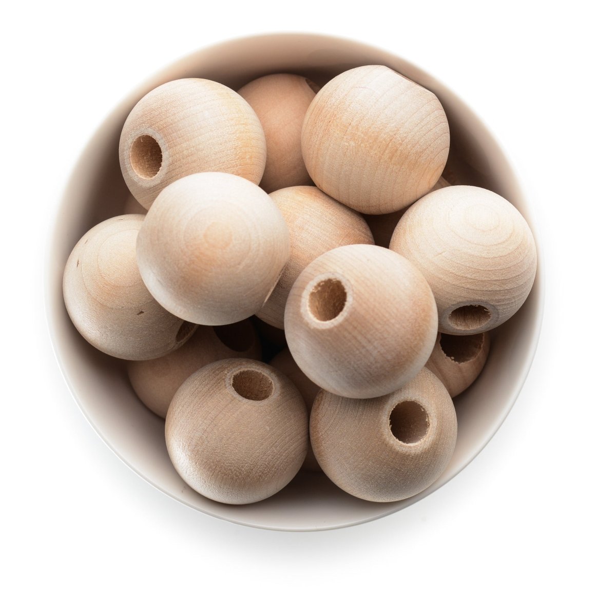 Wood Beads Maple Wood 1.25" (8mm hole) from Cara & Co Craft Supply