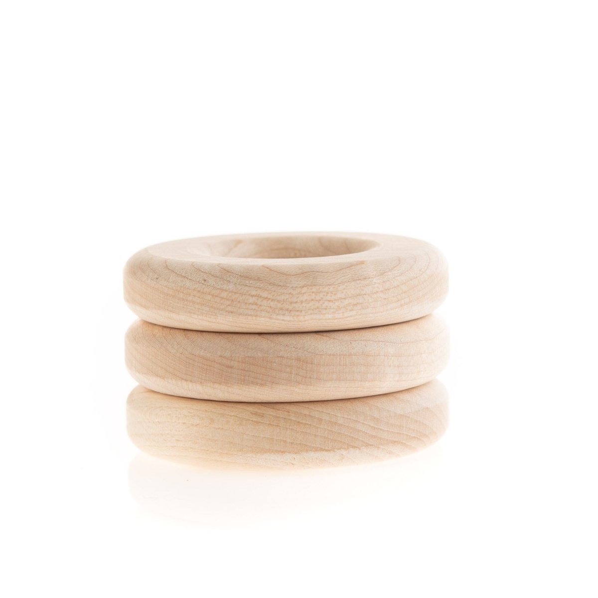 Wood Rings and Pendants Rings - Flat-Faced Maple Wood 2.25" from Cara & Co Craft Supply