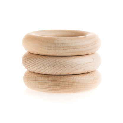 Wood Rings & Pendants Beech Wood 2.60" from Cara & Co Craft Supply