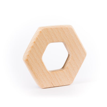 Wood Rings & Pendants Large - Beech Wood Hexagonal from Cara & Co Craft Supply