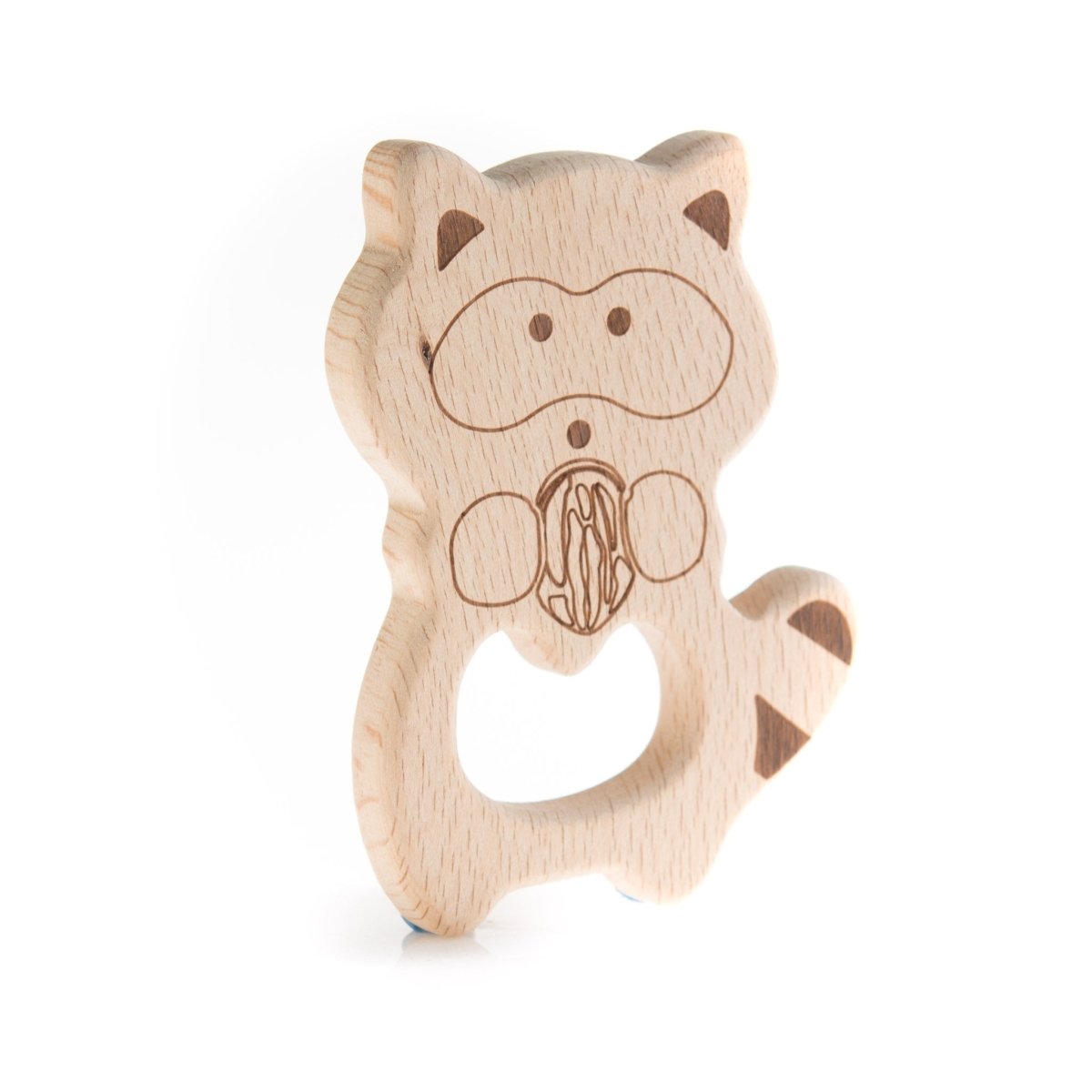 Wood Rings & Pendants Large - Beech Wood Raccoon from Cara & Co Craft Supply