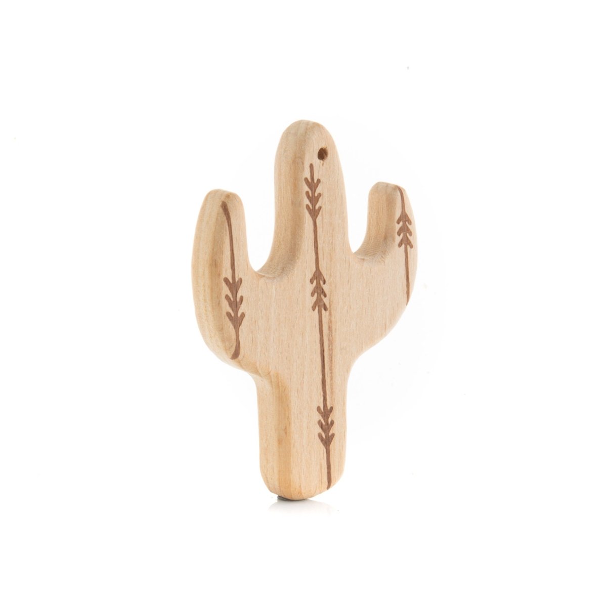Wood Rings & Pendants Small - Beech Wood Cactus from Cara & Co Craft Supply