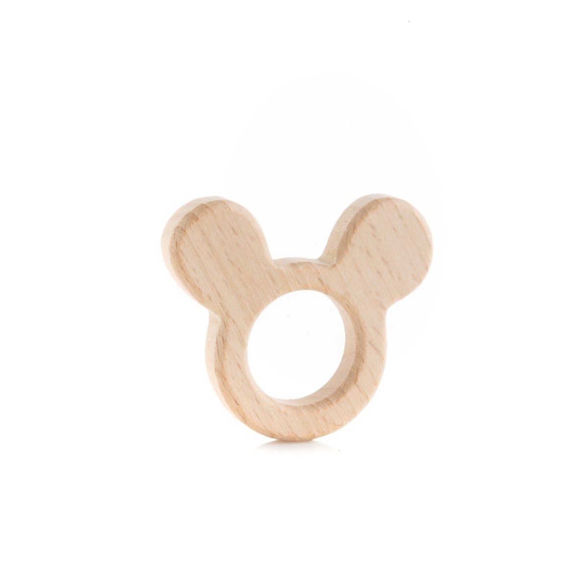 Wood Rings & Pendants Small - Beech Wood Mickey Mouse from Cara & Co Craft Supply