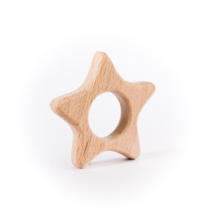 Wood Rings & Pendants Small - Beech Wood Star from Cara & Co Craft Supply
