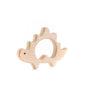 Wood Rings & Pendants Small - Beech Wood Stegosaurus from Cara & Co Craft Supply